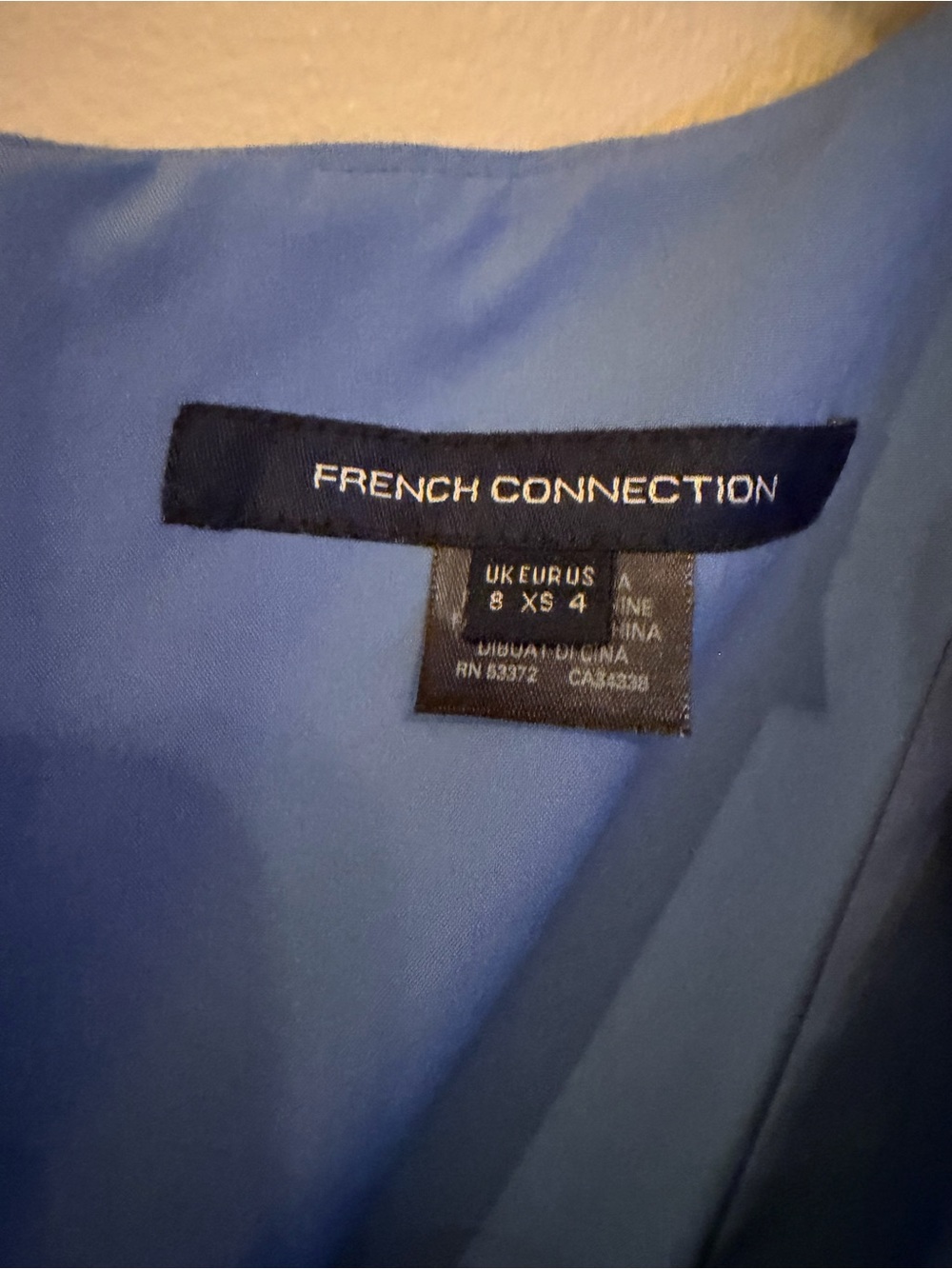 French Connection Blue Ruffle Dress - Picture 2 of 4